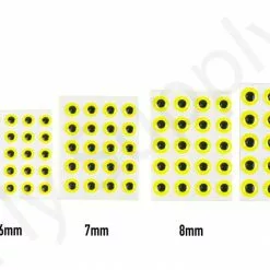 Rod Tubes Verkoopwinkel -Rod Tubes Verkoopwinkel 3D Epoxy Eyes Fluo Yellow 20pc 3D FLYELLOW X dsc04591 bewerkt