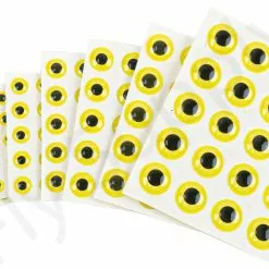 3D Epoxy Eyes Yellow 20pc