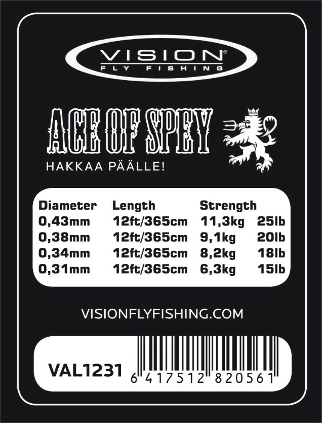 Vision ACE Tapered Leader 15ft – 2 Pieces 4 Vision ACE Tapered Leader 15ft – 2 Pieces - Afbeelding 2