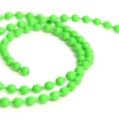 Bauer Bead Chain Eyes Medium 4mm -Rod Tubes Verkoopwinkel Bauer Bead Chain Eyes Medium 4mm CB11 XXX fluo green