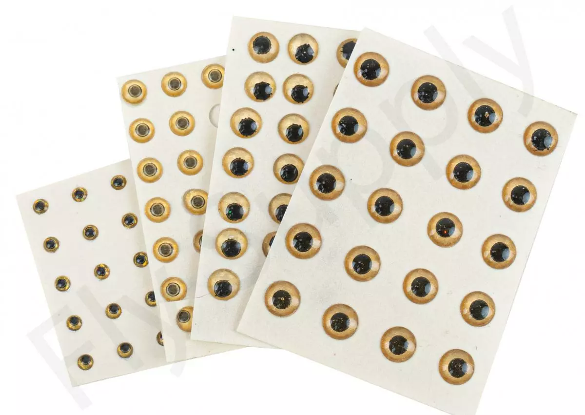 Epoxy Eyes Holographic Gold 20pc 3 Epoxy Eyes Holographic Gold 20pc