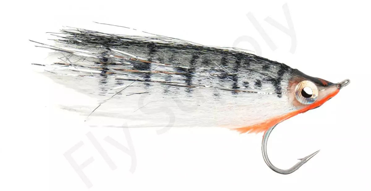 Euro Flies Saltwater Streamer Grey/White #2 3 Euro Flies Saltwater Streamer Grey/White #2
