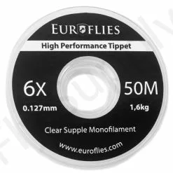 Euro Flies Supple Co-Polymer Tippet Spool 50mtr
