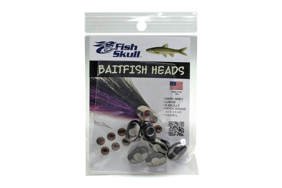 Fish Skull Baitfish Heads Dark Grey 5 Fish Skull Baitfish Heads Dark Grey - Afbeelding 3