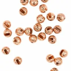 Fly Scene Tungsten Slotted Beads Diamond Faceted Copper 25pc