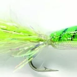 Fulling Mill Mylar Popper Chartreuse/White #2/0