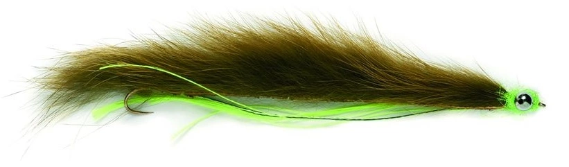 Fulling Mill Olive Snake Fly Bead Chain Eyes 10cm 3 Fulling Mill Olive Snake Fly Bead Chain Eyes 10cm