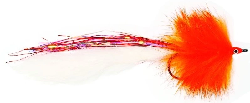 Fulling Mill Pike Bunny White/Orange #4/0 3 Fulling Mill Pike Bunny White/Orange #4/0