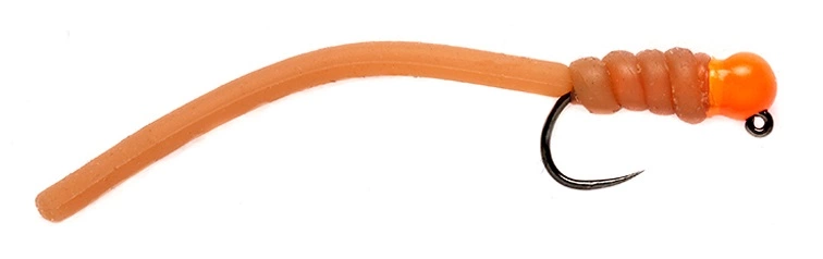 Fulling Mill Squirminator Tan Hot Head Jig Barbless #12 3 Fulling Mill Squirminator Tan Hot Head Jig Barbless #12