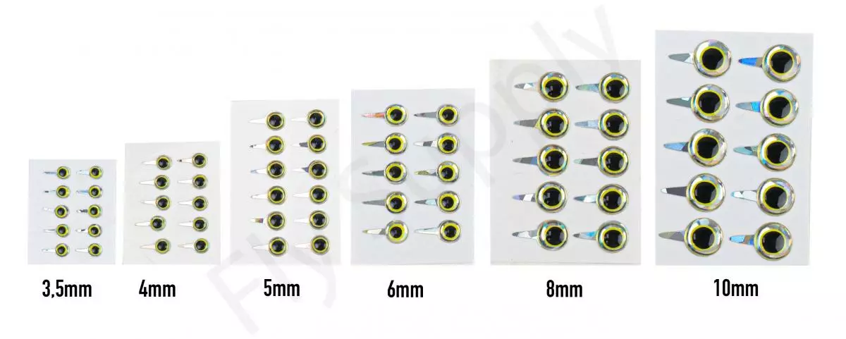 Funky Tab Eyes Mirage/Chartreuse 10pc 4 Funky Tab Eyes Mirage/Chartreuse 10pc - Afbeelding 2