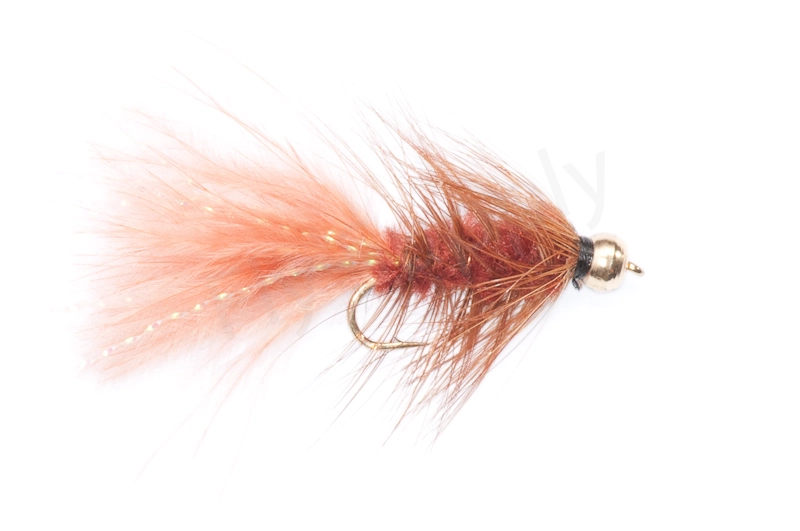 Euro Flies Goldbead Wooly Bugger Brown 2,5 Cm 3 Euro Flies Goldbead Wooly Bugger Brown 2,5 Cm
