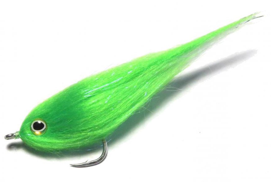 H2O Polar Fibre Chartreuse & White #2/0 Brush Baitfish 3 H2O Polar Fibre Chartreuse & White #2/0 Brush Baitfish