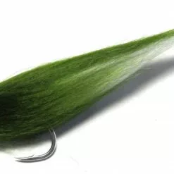 H2O Polar Fibre Olive & White #2/0 Brush Baitfish