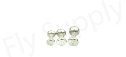 Lead Eyes Plated Silver 10pc 3 Lead Eyes Plated Silver 10pc