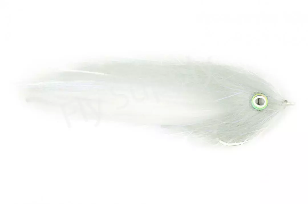 H2O Polar Fibre Grey & White #2/0 Brush Baitfish 4 H2O Polar Fibre Grey & White #2/0 Brush Baitfish - Afbeelding 2