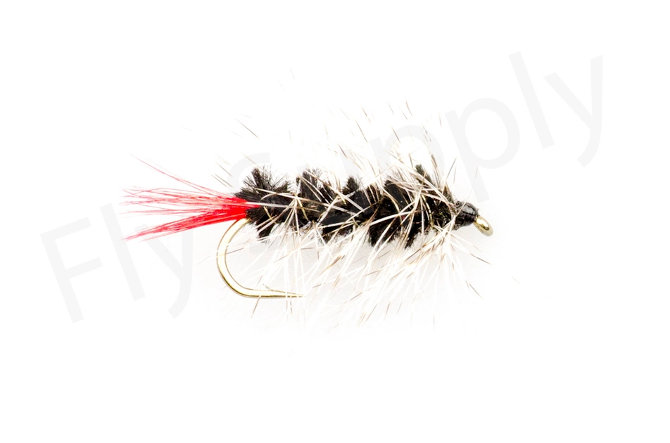 Wooly Worm Black #8 3 Wooly Worm Black #8
