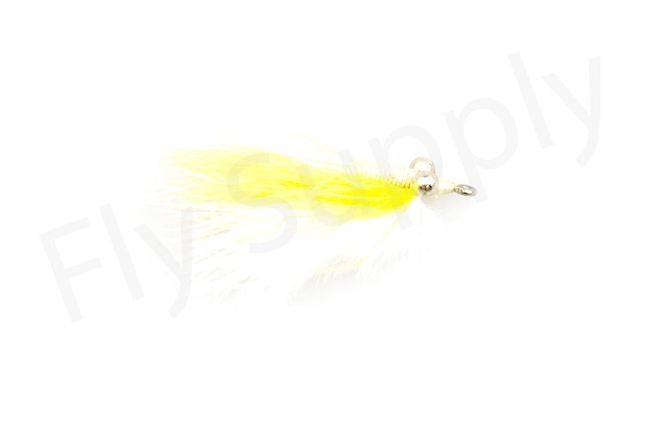 Crazy Charlie Marabou Yellow & White #6 3 Crazy Charlie Marabou Yellow & White #6