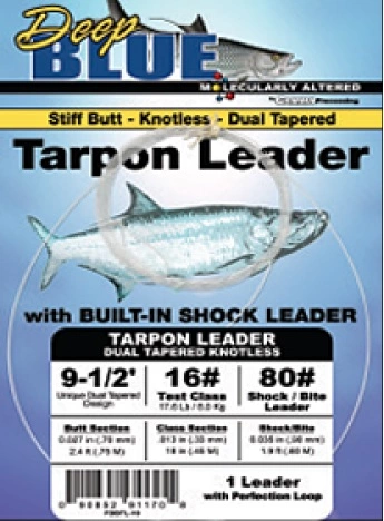 Frog Hair Deep Blue Tarpon Shock 9,5ft Leader 3 Frog Hair Deep Blue Tarpon Shock 9,5ft Leader