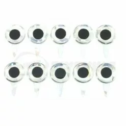 Funky Tab Eyes Silver 10pc