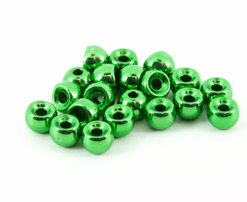 Tungsten Beads Green Metallic 25pc 3 Tungsten Beads Green Metallic 25pc