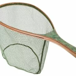 Vision Green Wooden Landing Net With Rubber Net