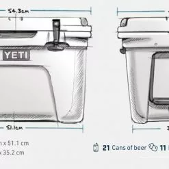 YETI Tundra 35 Cool Box White -Rod Tubes Verkoopwinkel YETI Tundra 35 Cool Box White SKU 0102 WHI buitenkant tundra