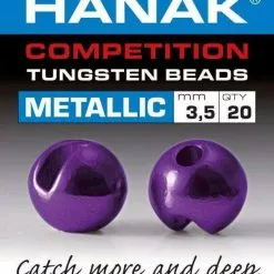 Hanak Tungsten Metallic Dark Violet Slotted Jig Beads 20pc