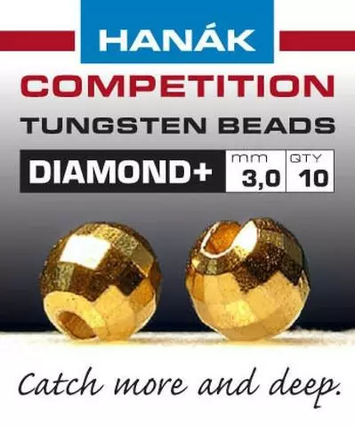 Hanak Diamond + Gold Faceted 20pc 3 Hanak Diamond + Gold Faceted 20pc