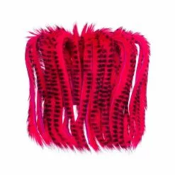 Barred Rabbit Half Skin Zonker 4mm -Rod Tubes Verkoopwinkel wapsi barred rabbit half skin zonked 4mm fluo20red